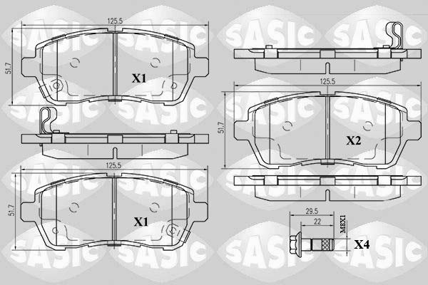 Sasic 6216025 - Kit de plaquettes de frein, frein à disque cwaw.fr