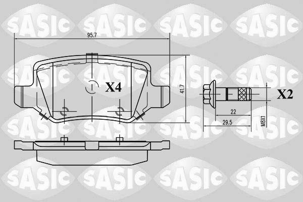 Sasic 6216021 - Kit de plaquettes de frein, frein à disque cwaw.fr