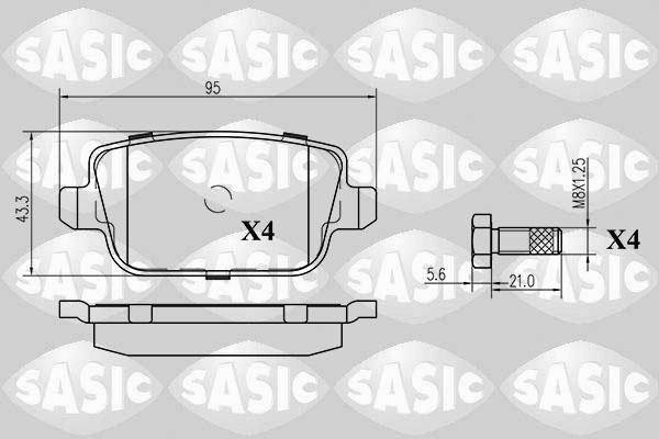 Sasic 6216023 - Kit de plaquettes de frein, frein à disque cwaw.fr