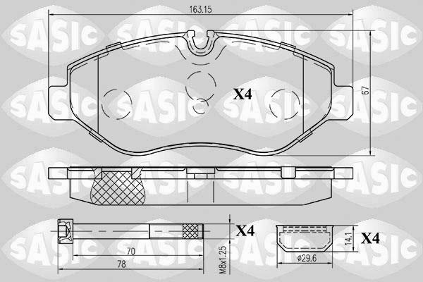 Sasic 6216022 - Kit de plaquettes de frein, frein à disque cwaw.fr