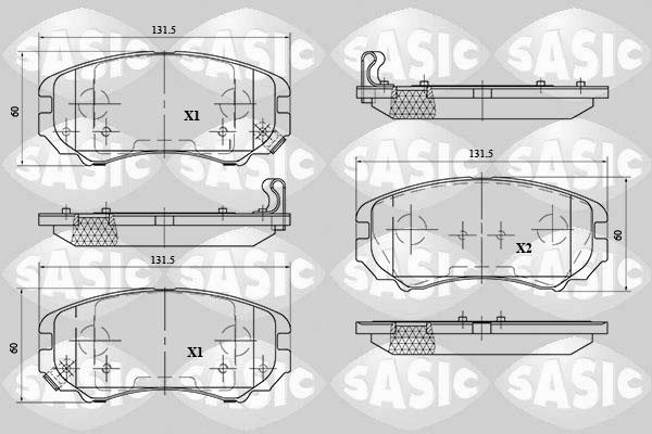 Sasic 6216071 - Kit de plaquettes de frein, frein à disque cwaw.fr