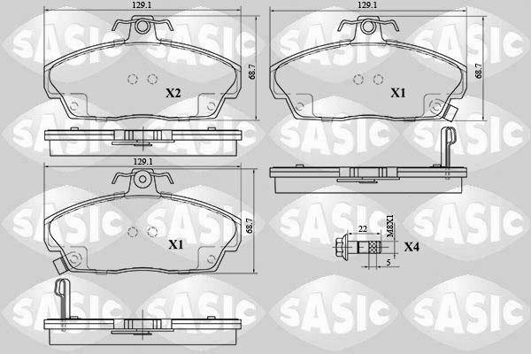 Sasic 6216073 - Kit de plaquettes de frein, frein à disque cwaw.fr