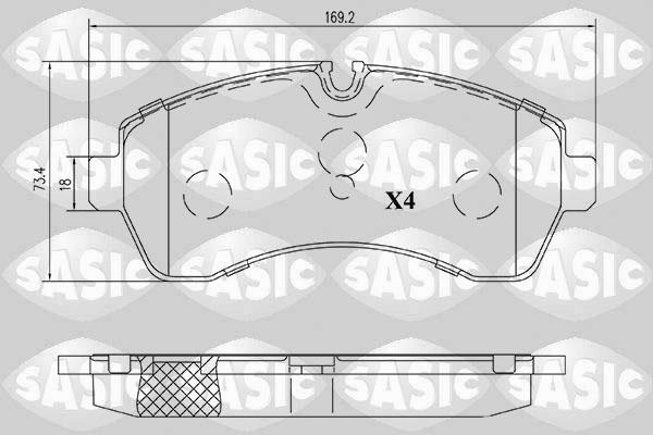 Sasic 6216199 - Kit de plaquettes de frein, frein à disque cwaw.fr