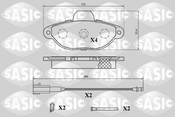 Sasic 6216194 - Kit de plaquettes de frein, frein à disque cwaw.fr