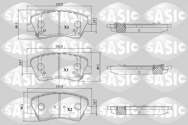 Sasic 6216195 - Kit de plaquettes de frein, frein à disque cwaw.fr