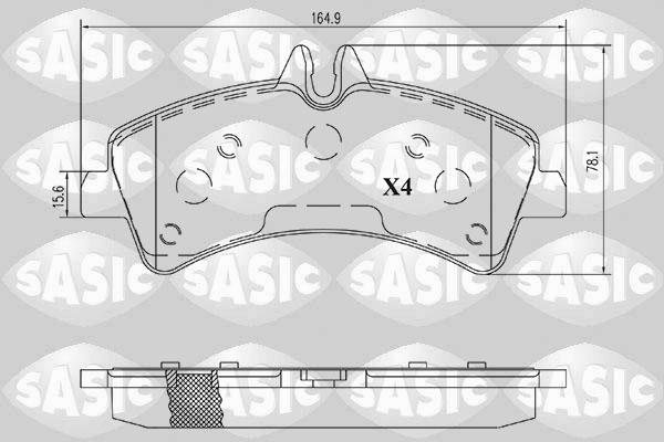 Sasic 6216191 - Kit de plaquettes de frein, frein à disque cwaw.fr