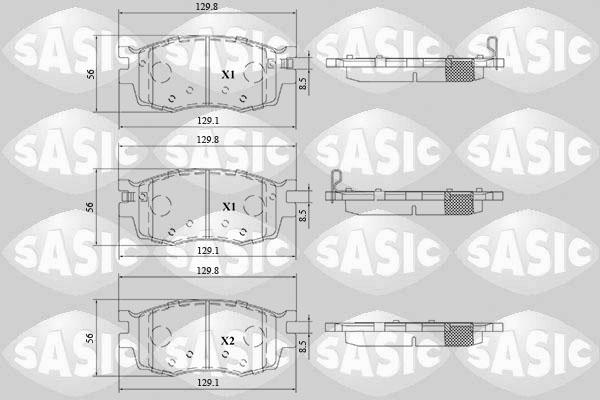 Sasic 6216198 - Kit de plaquettes de frein, frein à disque cwaw.fr