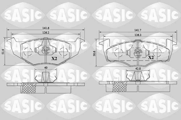 Sasic 6216145 - Kit de plaquettes de frein, frein à disque cwaw.fr