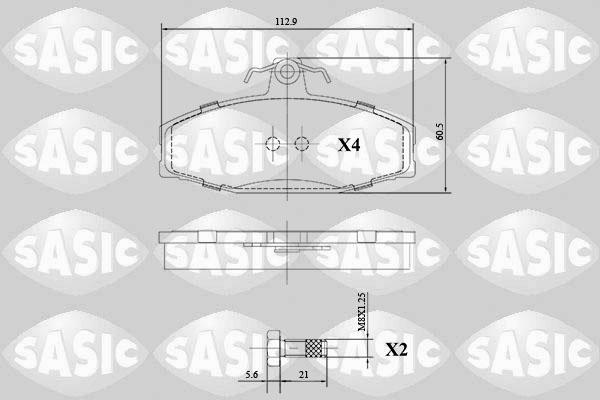 Sasic 6216141 - Kit de plaquettes de frein, frein à disque cwaw.fr