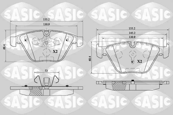 Sasic 6216148 - Kit de plaquettes de frein, frein à disque cwaw.fr