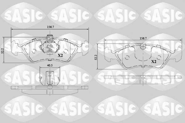 Sasic 6216142 - Kit de plaquettes de frein, frein à disque cwaw.fr