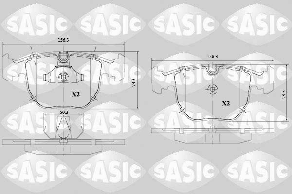 Sasic 6216147 - Kit de plaquettes de frein, frein à disque cwaw.fr