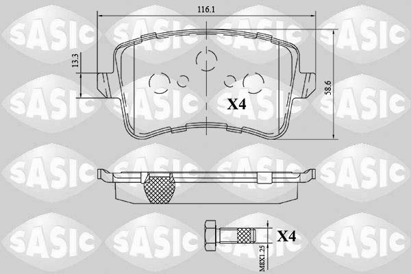 Sasic 6216159 - Kit de plaquettes de frein, frein à disque cwaw.fr