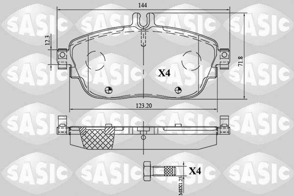 Sasic 6216158 - Kit de plaquettes de frein, frein à disque cwaw.fr