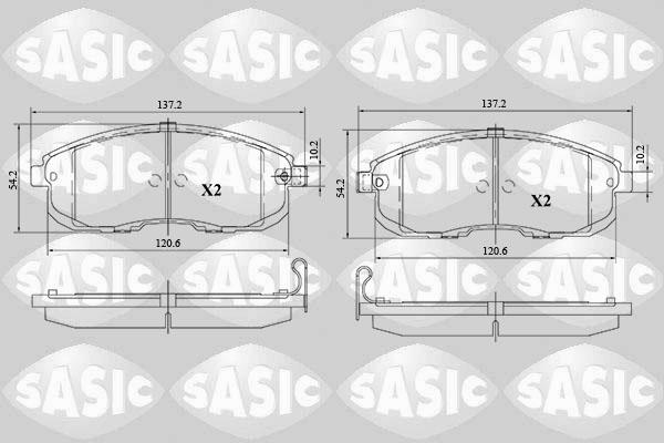 Sasic 6216169 - Kit de plaquettes de frein, frein à disque cwaw.fr