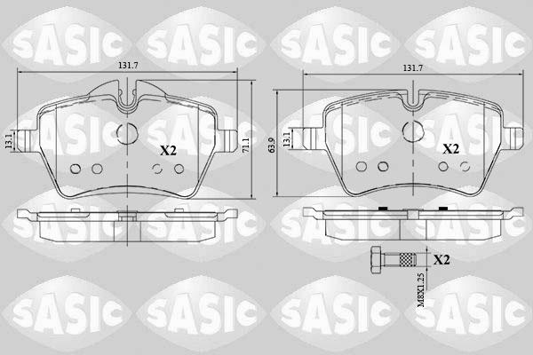 Sasic 6216168 - Kit de plaquettes de frein, frein à disque cwaw.fr