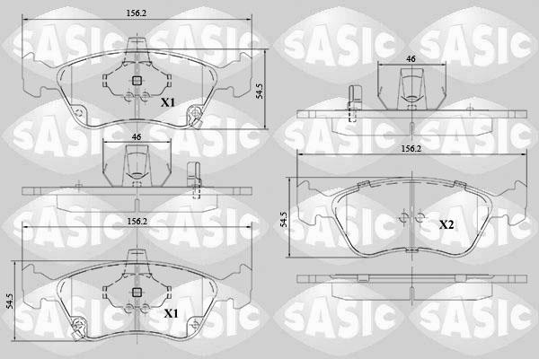 Sasic 6216109 - Kit de plaquettes de frein, frein à disque cwaw.fr