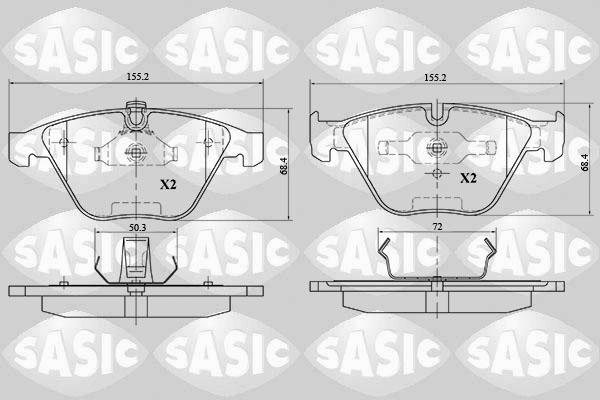 Sasic 6216104 - Kit de plaquettes de frein, frein à disque cwaw.fr