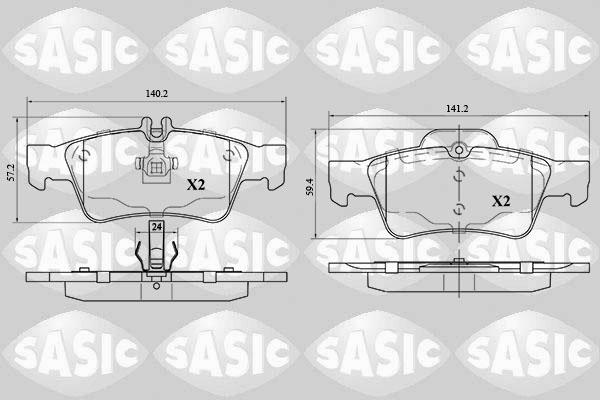 Sasic 6216105 - Kit de plaquettes de frein, frein à disque cwaw.fr