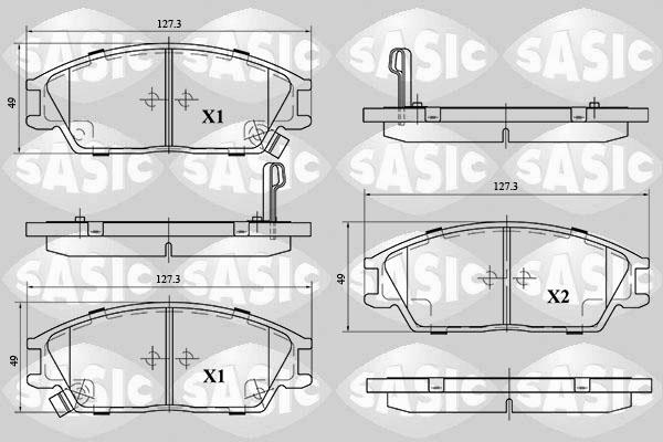 Sasic 6216100 - Kit de plaquettes de frein, frein à disque cwaw.fr