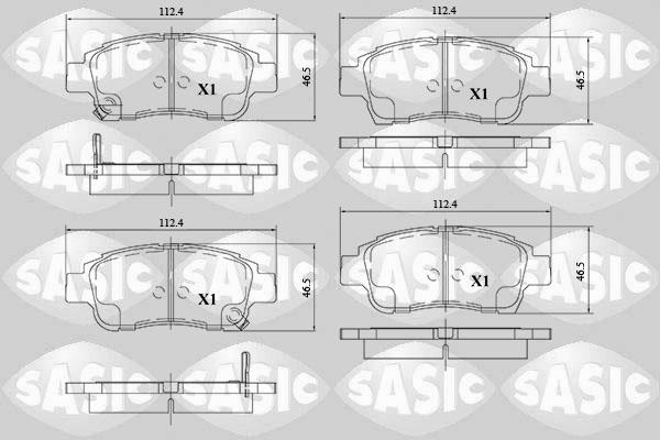 Sasic 6216107 - Kit de plaquettes de frein, frein à disque cwaw.fr