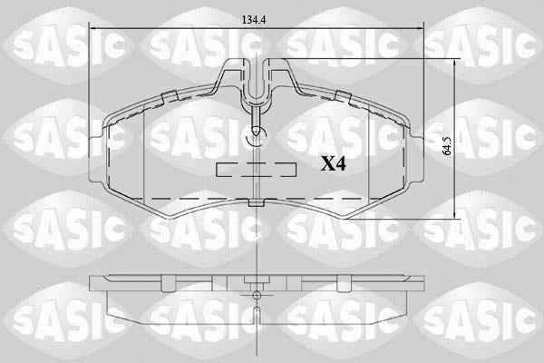 Sasic 6216119 - Kit de plaquettes de frein, frein à disque cwaw.fr