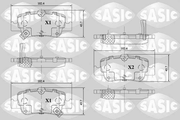 Sasic 6216110 - Kit de plaquettes de frein, frein à disque cwaw.fr