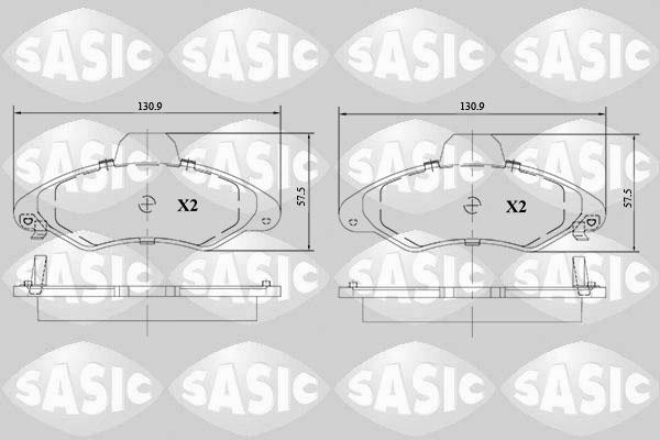 Sasic 6216111 - Kit de plaquettes de frein, frein à disque cwaw.fr