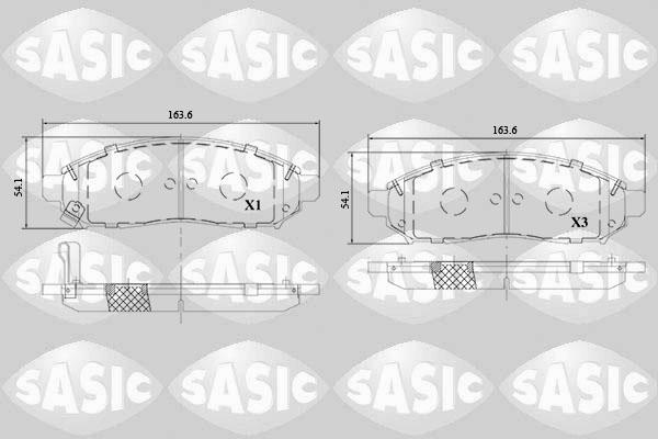 Sasic 6216118 - Kit de plaquettes de frein, frein à disque cwaw.fr