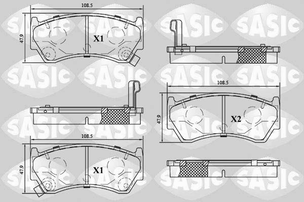 Sasic 6216113 - Kit de plaquettes de frein, frein à disque cwaw.fr