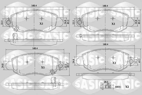 Sasic 6216112 - Kit de plaquettes de frein, frein à disque cwaw.fr