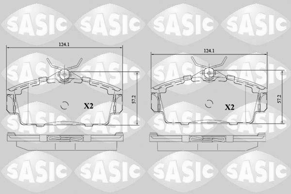 Sasic 6216117 - Kit de plaquettes de frein, frein à disque cwaw.fr