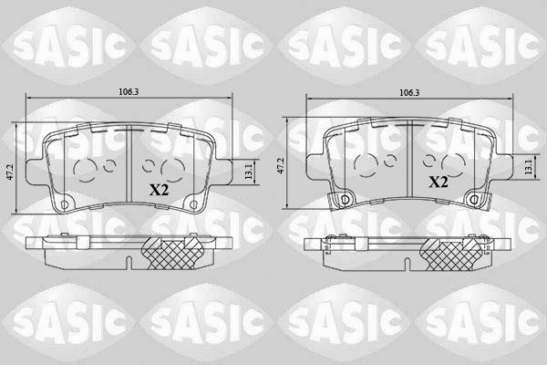 Sasic 6216189 - Kit de plaquettes de frein, frein à disque cwaw.fr