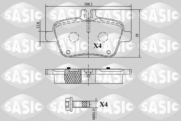 Sasic 6216184 - Kit de plaquettes de frein, frein à disque cwaw.fr