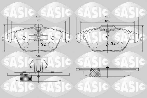 Sasic 6216185 - Kit de plaquettes de frein, frein à disque cwaw.fr