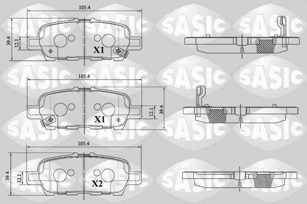 Sasic 6216181 - Kit de plaquettes de frein, frein à disque cwaw.fr