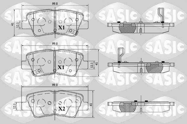 Sasic 6216183 - Kit de plaquettes de frein, frein à disque cwaw.fr