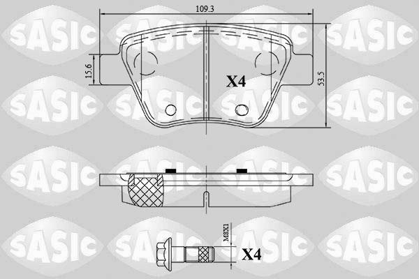 Sasic 6216187 - Kit de plaquettes de frein, frein à disque cwaw.fr