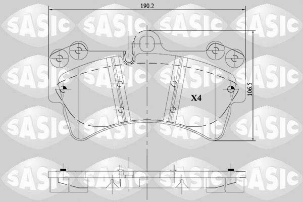 Sasic 6216131 - Kit de plaquettes de frein, frein à disque cwaw.fr