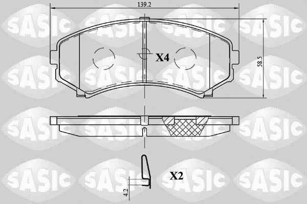 Sasic 6216138 - Kit de plaquettes de frein, frein à disque cwaw.fr