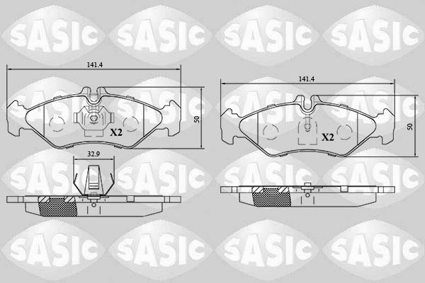 Sasic 6216132 - Kit de plaquettes de frein, frein à disque cwaw.fr