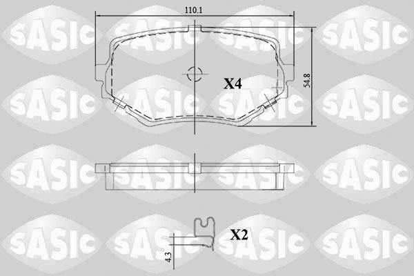 Sasic 6216123 - Kit de plaquettes de frein, frein à disque cwaw.fr