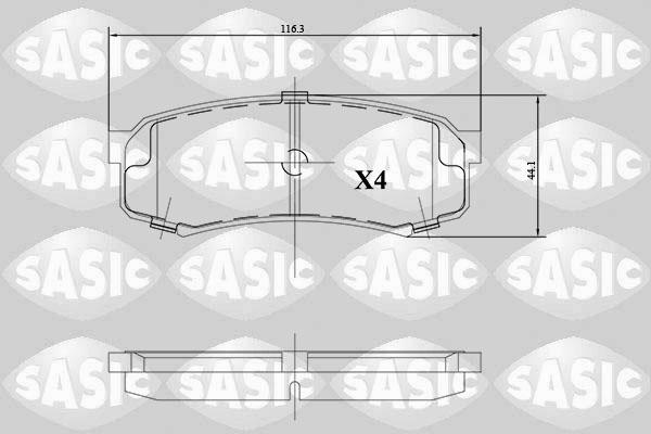 Sasic 6216122 - Kit de plaquettes de frein, frein à disque cwaw.fr