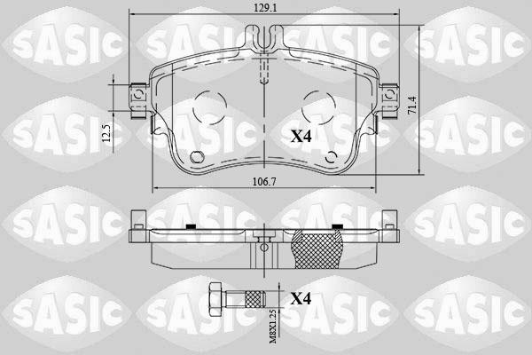 Sasic 6216175 - Kit de plaquettes de frein, frein à disque cwaw.fr