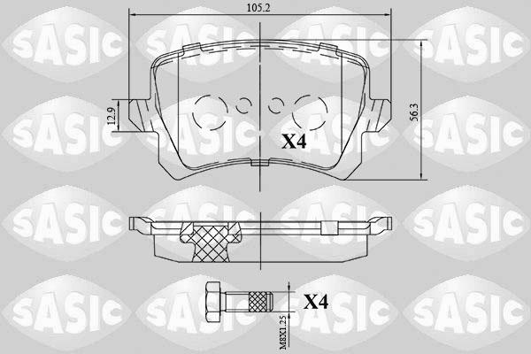 Sasic 6216172 - Kit de plaquettes de frein, frein à disque cwaw.fr