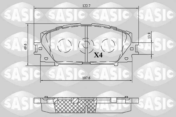 Sasic 6216201 - Kit de plaquettes de frein, frein à disque cwaw.fr