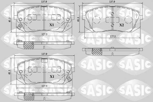 Sasic 6216214 - Kit de plaquettes de frein, frein à disque cwaw.fr