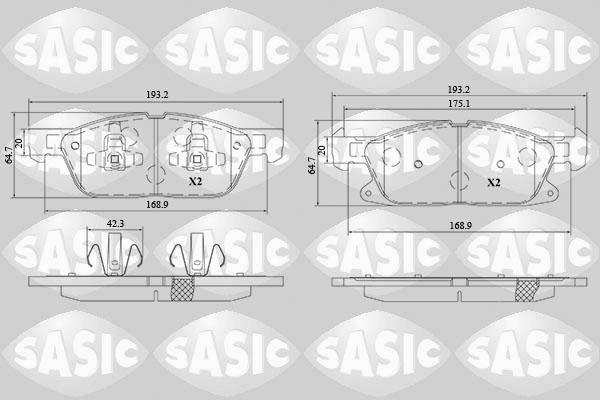 Sasic 6216211 - Kit de plaquettes de frein, frein à disque cwaw.fr