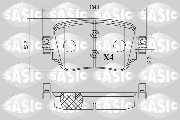 Sasic 6216217 - Kit de plaquettes de frein, frein à disque cwaw.fr