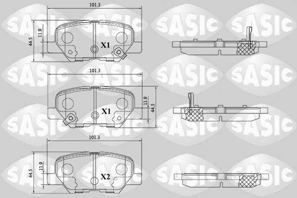 Sasic 6210094 - Kit de plaquettes de frein, frein à disque cwaw.fr